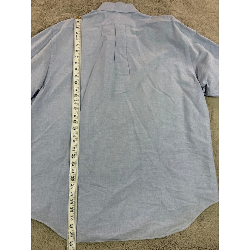 Ralph Lauren Yarmouth Oxford‎ Button Down Shirt Men's 17 34 Light Blue Cotton - Picture 6 of 8